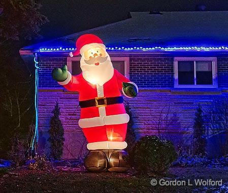 Holiday Lights_19516-24.jpg - Giant Santa photographed at Smiths Falls, Ontario, Canada.